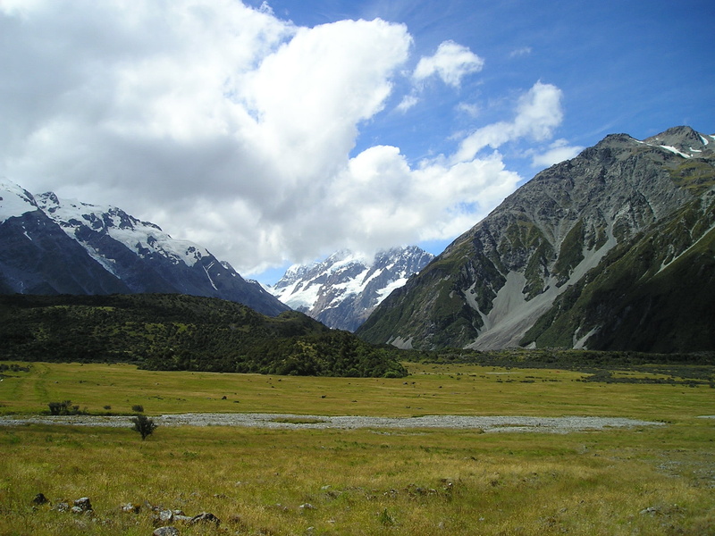 snowcapped mountain, landscape, mountain range, snow, mountains, day, alpine, winter, mountain, new zealand, mount cook, tranquility, scenics - nature