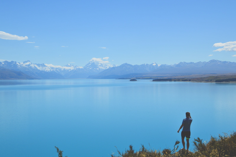one person, lake, leisure activity, blue, south island, stunning, water, view, explore, aotearoa, beauty in nature, 5K, happy, lifestyles, new zealand