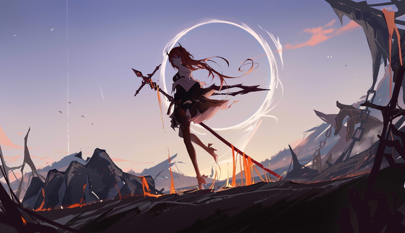 Arknights, anime girls, 8K, Ya ju