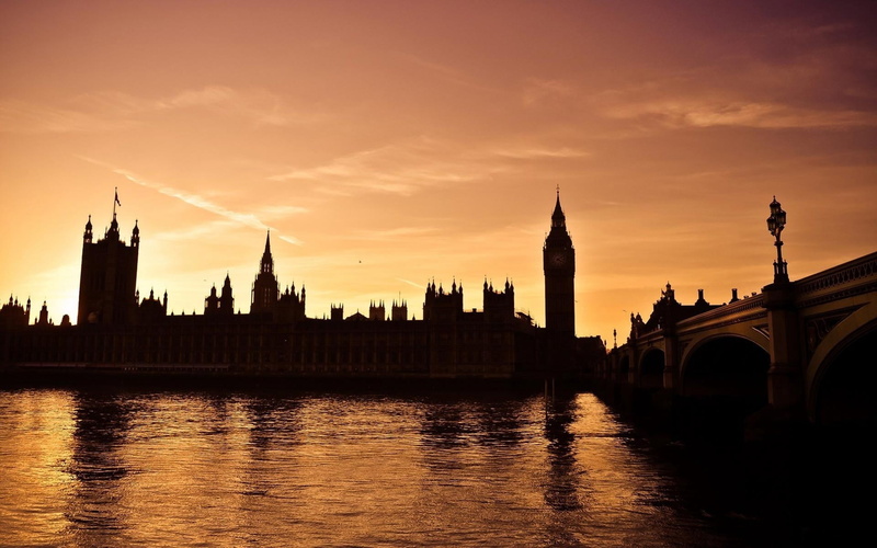 palace, capital Cities, gothic Style, sky, sunrise - Dawn, sunset, westminster Bridge, silhouette, building, english Culture, river, thames River, famous Place
