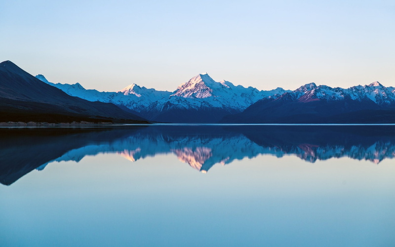 tranquility, Lake Pukaki, Mountain, Nature, symmetry, tranquil scene, 1080P, sky, scenics - nature, water, beauty in nature, Reflection, waterfront, no people