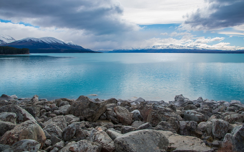 wallp, clouds, beauty in nature, day, non-urban scene, water, solid, scenics - nature, tranquility, beach, rock, sea, hd, land, no people, 2K, stones