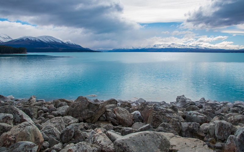 rock, tranquil scene, turquoise colored, nature, beauty in nature, non-urban scene, rock - object, new, no people, solid, zealand, wallpa, snowcapped mountain