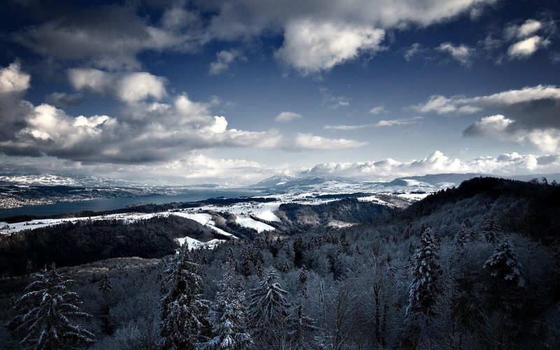nature, scenary, background, 1080P, mountain, view, winter
