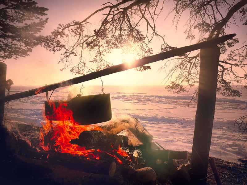 scenics - nature, red sky, tree, nature, light, outdoors, dawn, dusk, mountain, landscape, no people, orange color, land, camping, plant, beauty in nature