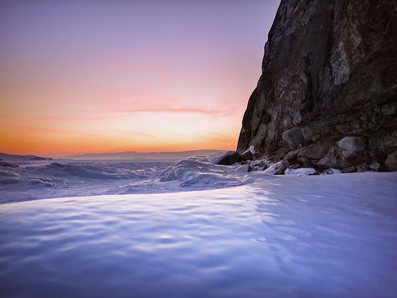 russia, lake, frozen water, scenics - nature, natural water, icy, surface level, water, sky, tranquility, landscape burkhan, baikalsee, slippery, cold