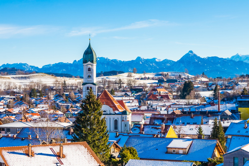 tower, place of worship, building exterior, day, allgäu, nesselwang im allgäu with alps, mountain, alps, nature, no people, nesselwang, bavaria, spirituality
