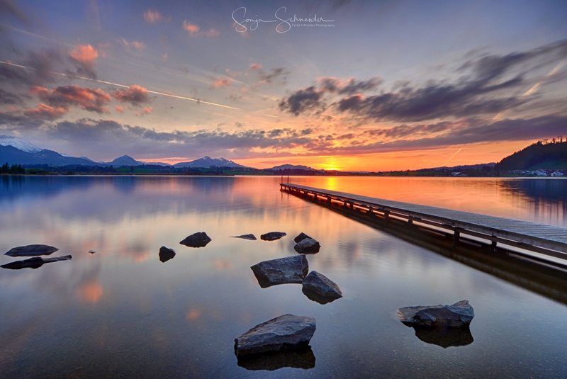 outdoors, body of water, sky, Nikon  Nikkor, sunset, way, dusk, mountain, sunrise, Alpen, Spiegel, HDR, Germany, ngc, scenics, sunrise - Dawn, body, gray