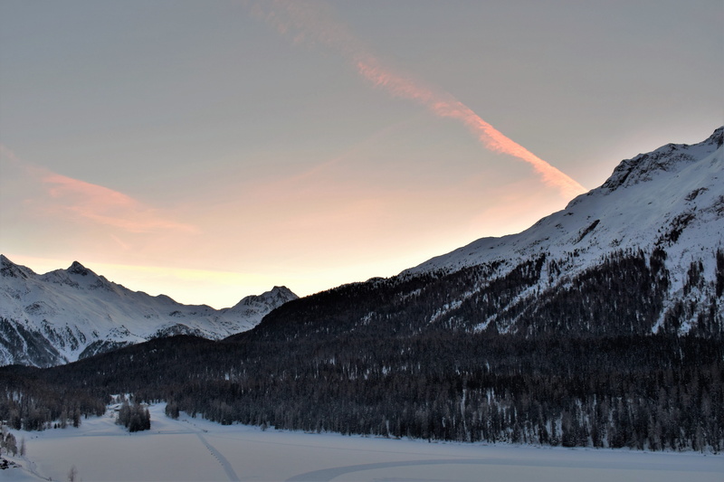mountain range, mountain landscape, panorama, 5K, slopes, outdoors, mountain, tranquility, snowcapped mountain, tranquil scene, moritz, sky, switzerland