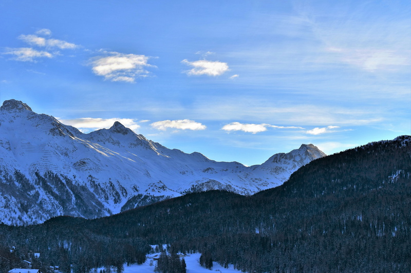 alpine panorama, cloud - sky, cold, outdoors, blue sky, plant, no people, winter, scenics - nature, skiing, tranquility, sky, switzerland, mountain landscape