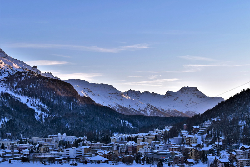 scenics - nature, tranquility, mountain, skiing, mountain peak, cloud - sky, alpine, cold temperature, switzerland, winter, building exterior, st, environment