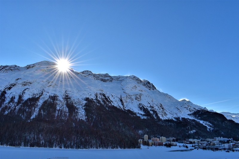 scenics - nature, alpine panorama, blue, skiing, bright, sunlight, mountain, environment, mountain peak, winter, summit, cold temperature, no people, clear sky