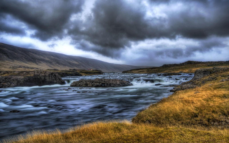 3d and abstract, tundra, silent river and deadly storm, river, iceland, icel, silent, ii, 1080P, storm, deadly, lscape
