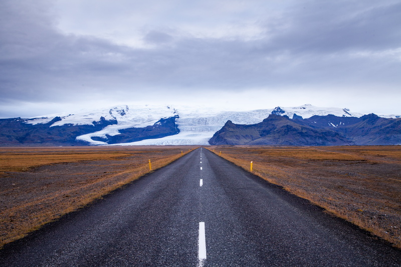 gray, islándia, ice, road, travel, photo, highway, 5K, concrete road, glacial, mountain, landscape, nature, scenics, iceland, concrete, clouds, lot