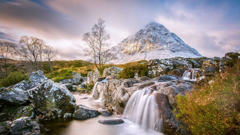 stream, Buachaille Etive Mor, mountain, stones, 1080P, river, Scotland