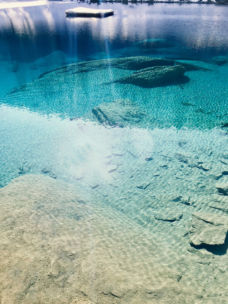 tranquil, scenics - nature, motion, ice, lagoon, daylight, stone, clear water, no people, land, landscape, crystal clear, water, blue, frozen, day, sea