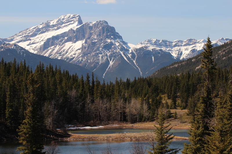 outdoors, nature, body, river, water, mountain, park, forest, landscape, background, Bow valley provincial park, valley, snow, walk around, trees, Canada