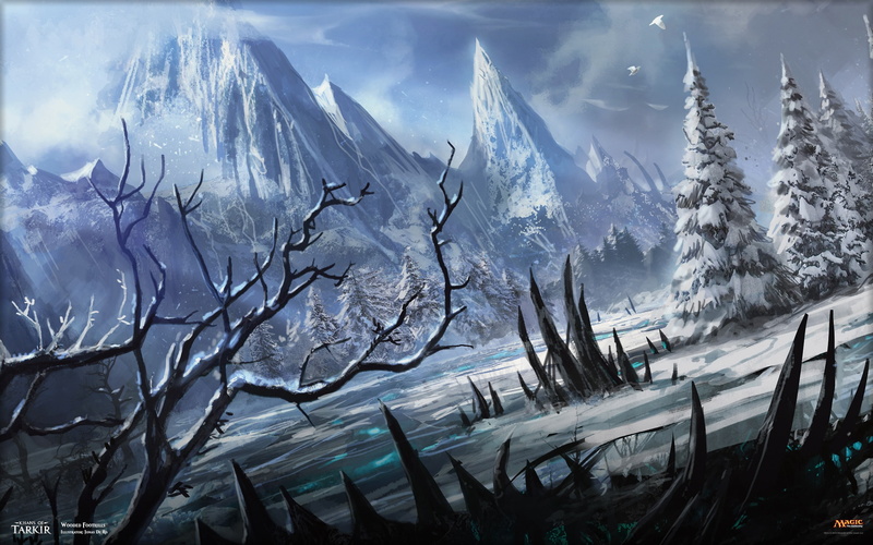 2K, magic, Magic: The Gathering, winter, mountains, snow, landscape