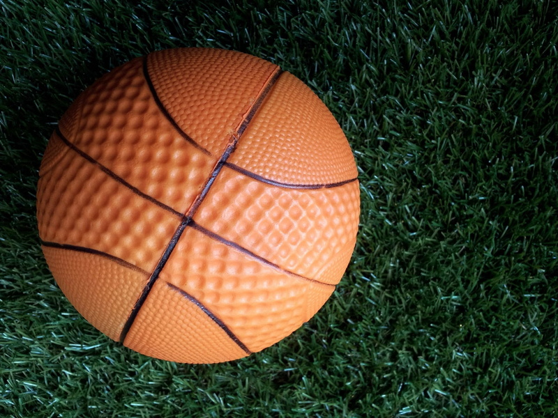 competition, sports And Fitness, leather, Games, basketball, american football - sport, spherical, spheres, greenery, Orange, green backgrounds, brown