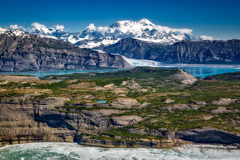 mountain Peak, environment, alaska, icy bay, landscape, snowcapped mountain, sea, scenics, solid, snow, ice, scenics - nature, travel destinations, mountains