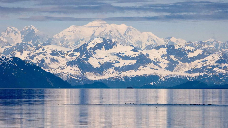 1080P, glacier, bay, mountains, national, range, park, alaska