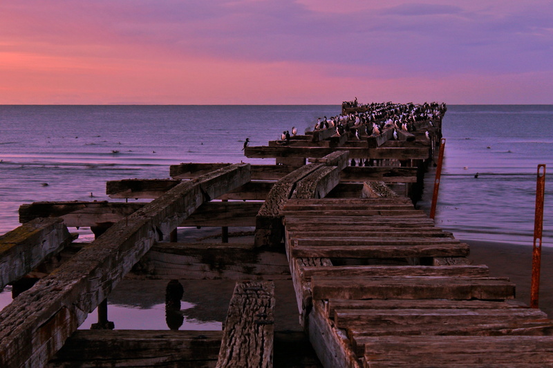 beach, tranquility, built structure, chile, pier, railing, outdoors, horizon over water, 4K, sky, tranquil scene, costa, beauty in nature, sea, land, wood - material