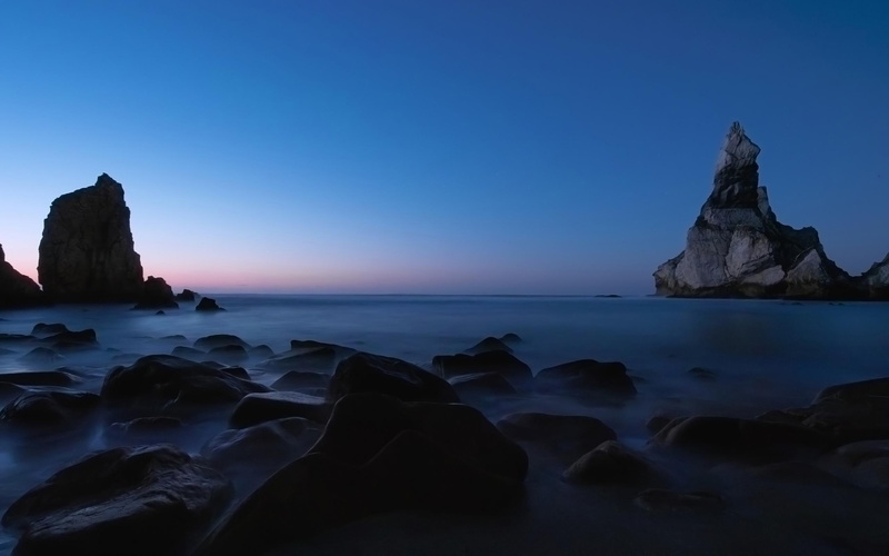 rock, 2K, body, skies, 3d and abstract, blue, rocks, formation, natural, water, scenery, coast, nature, ocean, majestic