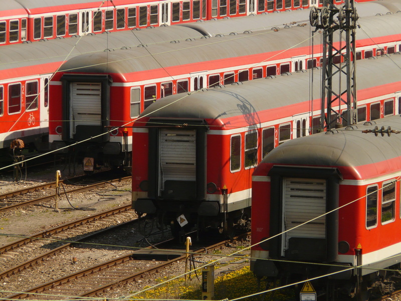 red, train - vehicle, rail transportation, locomotive, railroad track, land vehicle, railroad station, mode of transportation, railroad station platform