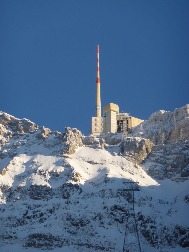 nature, building, cold temperature, cell towers, appenzell, travel, switzerland, clear sky, day, winter, built structure, switzerland säntis, snow, travel destinations