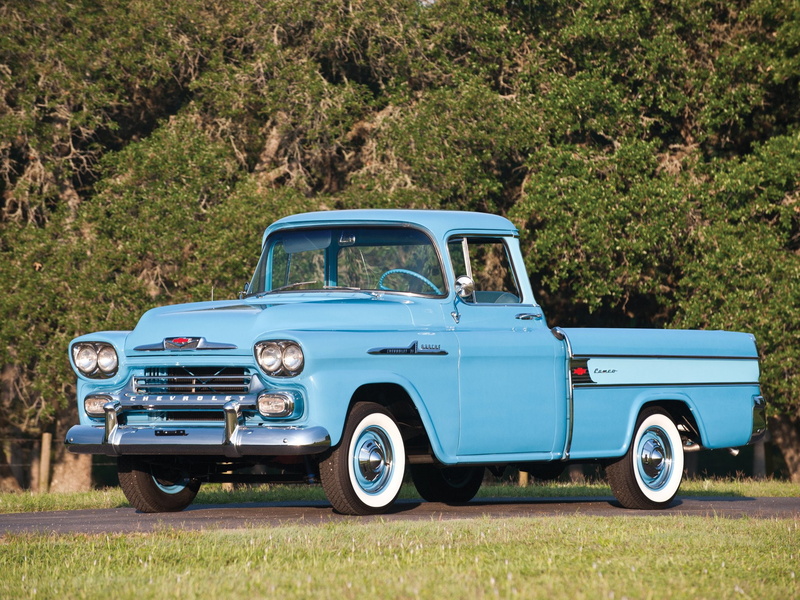 3 1, 1080P, pickup, cameo, apache, fleetside, 3a 3124, 1958, retro, chevrolet