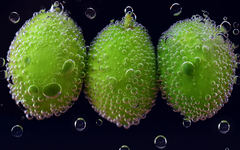 fruits, blow, no people, air bubbles, edible, water bubbles, indoors, bubble, coctail olives, drop, wellbeing, group of objects, water, studio shot, food and drink