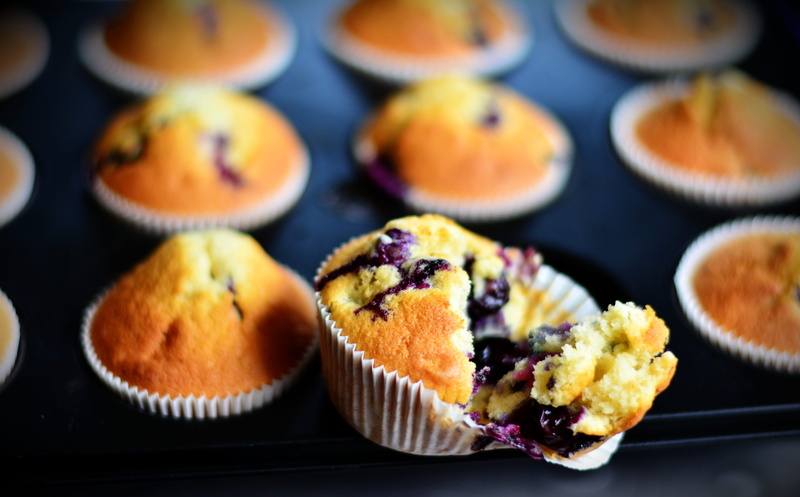 indulgence, food and drink, focus, food, 5K, snack, pastries, selective, temptation, focus on foreground, blueberry muffins, close-up, muffin, eat, indoors
