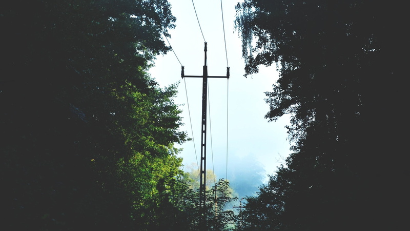 photography, clear sky, cable, black, morning, street, growth, Poland, sky, technology, reflection, Justyna Ferska, silhouette, nature, no people, electricity