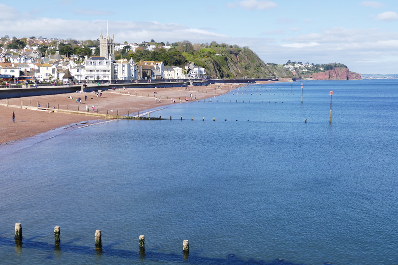 leisure activity, teignmouth, city, coastal, sky, tourism, land, holiday, uk, town, british, england, cloud - sky, travel, resort, ocean, teign, seafront