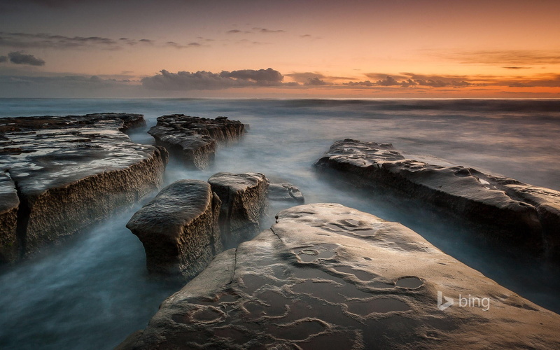 water, land, sea, morning, horizon, rock - object, rock, motion, beauty in nature, 1080P, nature, horizon over water, travel destinations, scenics - nature