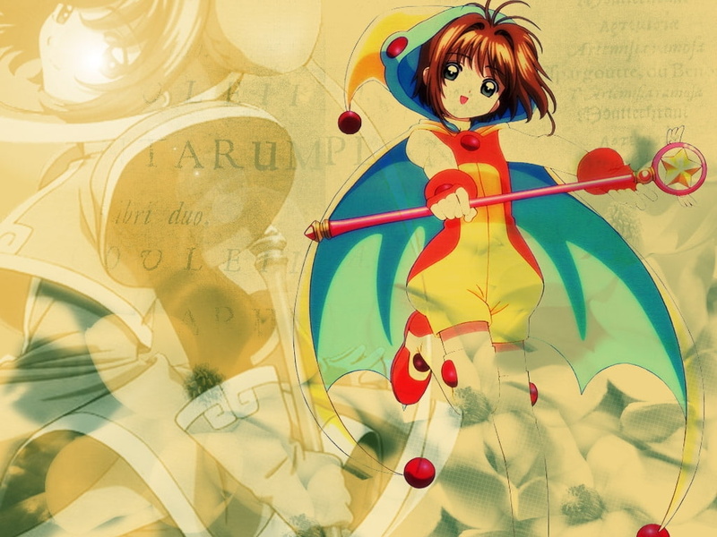 Sakura Kinomoto, hd, Card Captors, costume, captor, art, card captor sakura, Sakura, rain, CCS, card, 480P, anime, captors