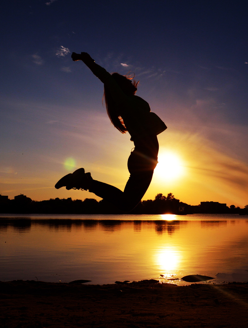 lake, outdoors, real people, full length, scenics - nature, river, riverside, sunset, orange color, girl, person, human arm, woman, sky, healthy lifestyle