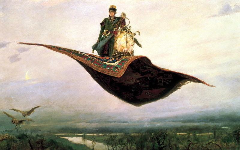 no people, birds, representation, floating, fairy tale, Vasnetsov, 1080P, outdoors, statue, human representation, Prince, lifestyles, creativity, painting