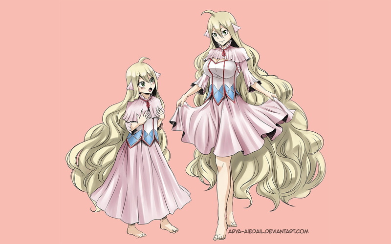 Anime, 1080P, animal wildlife, adult, Mavis Vermilion, hairstyle, human representation, full length, Fairy Tail, hair, blond hair, beautiful woman, two people