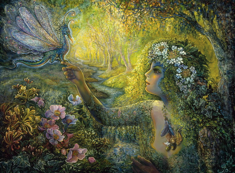 Forest, Girl, Flower, Fantasy, 1080P, Sylvan