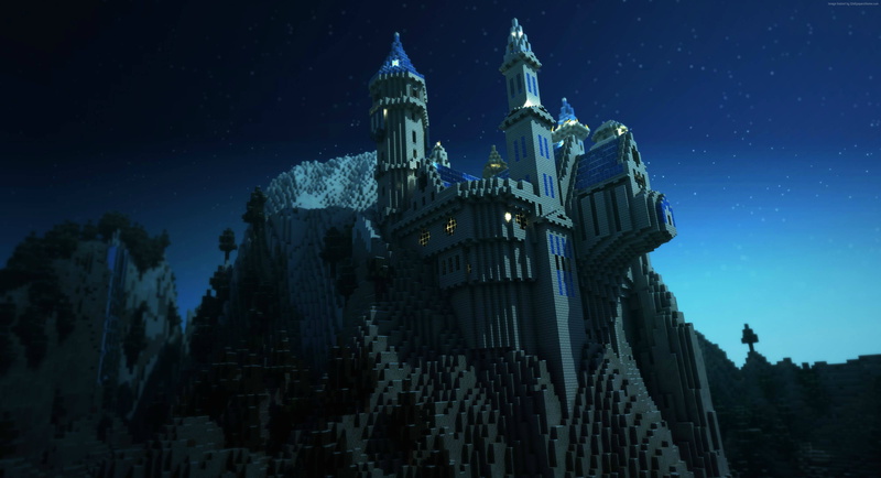 Best Games 2015, castle, arcade, Minecraft, fairy tale, game, 4K