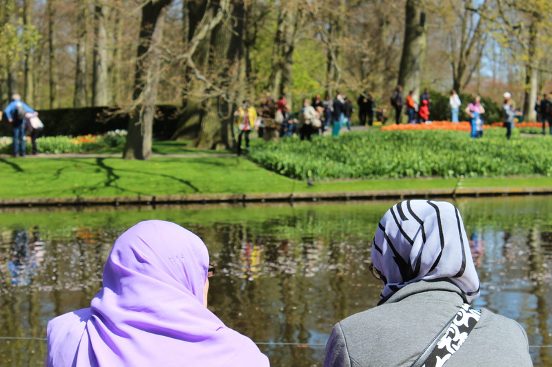 plant, adult, peace, outdoors, people, muslam, reflection, 5K, day, group of people, rear view, relaxing, incidental people, lifestyles, water, dutch