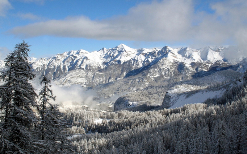 naturaleza, nieve, alpes, 2K