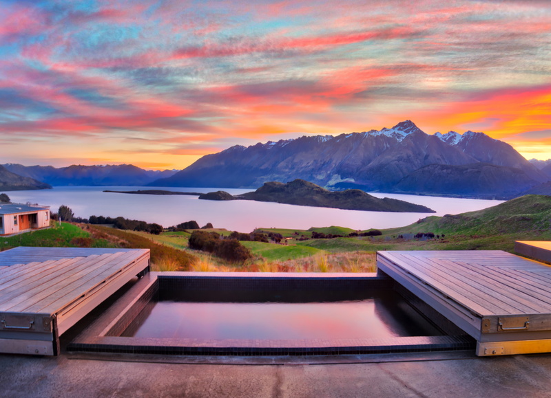 Glenorchy  New Zealand, lake, mountains, View, lake  Mountain, snowy mountains, blue, mountain, NZ, near, sky, sunset, Ha, photo, surrounded, wood - Material