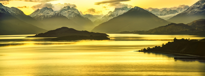 no people, scenics - nature, beauty in nature, idyllic, reflection, mountain range, mountain peak, nature, landscape, sky, sunset, mountcreighton, queenstownlakesdistrict