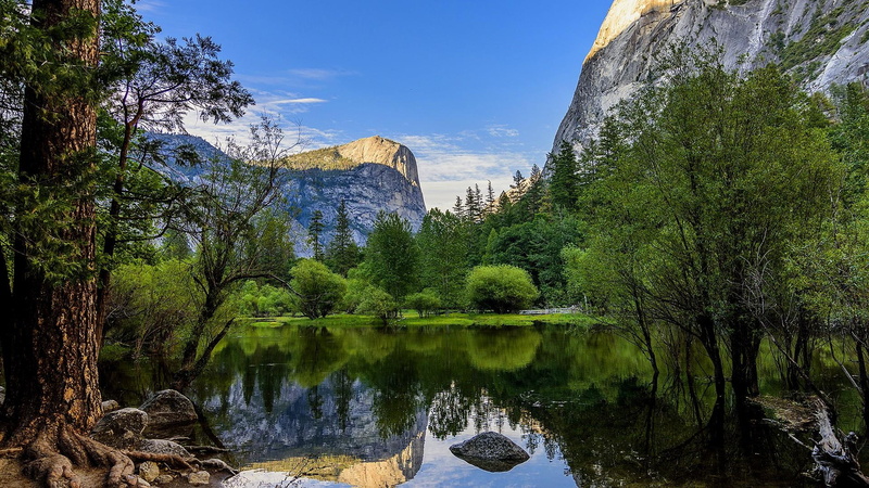 1080P, yosemite, park, yosemite national park, national park, mirror, lake, nature