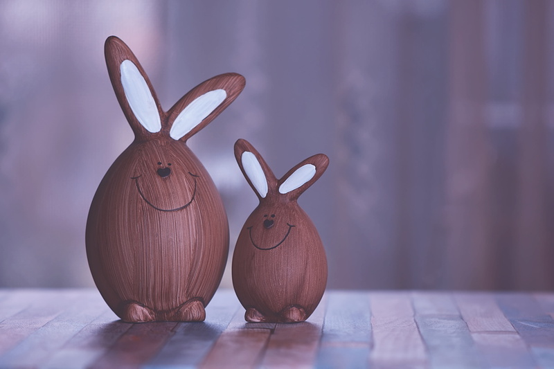 figurines, 5K, rabbit - animal, easter egg, decoration, representation, blurred background, creativity, inside, easter bunny, bunnies, bright, focus on foreground