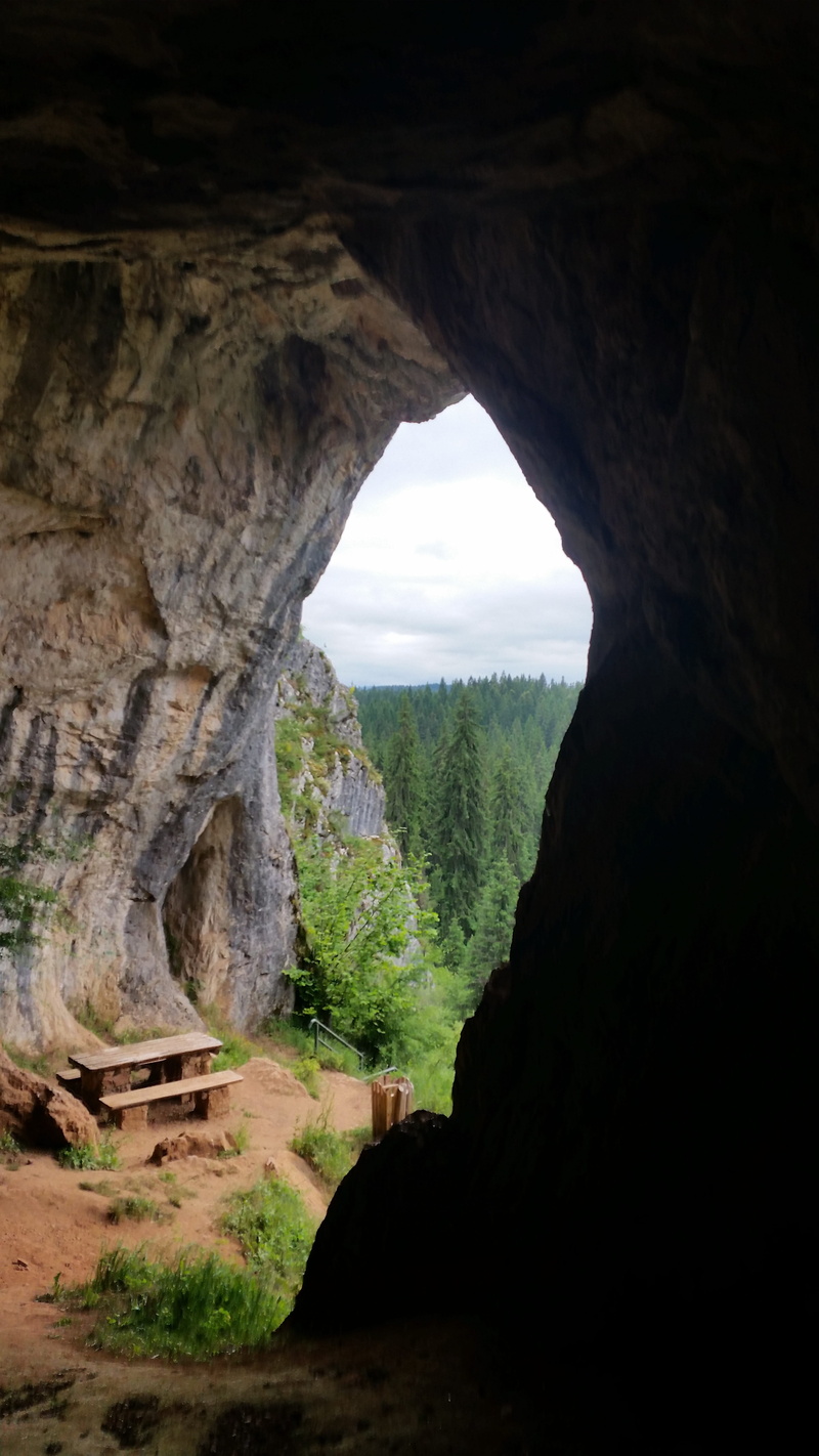 architecture, landscape, tranquility, beauty in nature, plant, Cavern, 5K, Entrance, non-urban scene, tree, mountain, solid, scenics - nature, land, day