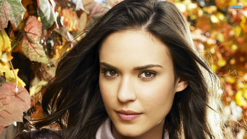 leaves, women, Odette Annable, face, 1080P, portrait