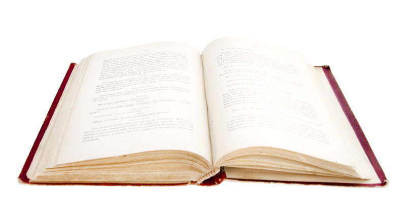library, workbook, communication, white background, belief, page, literature, open, paper, guidebook, publication, indoors, textbook, text, no people, religion